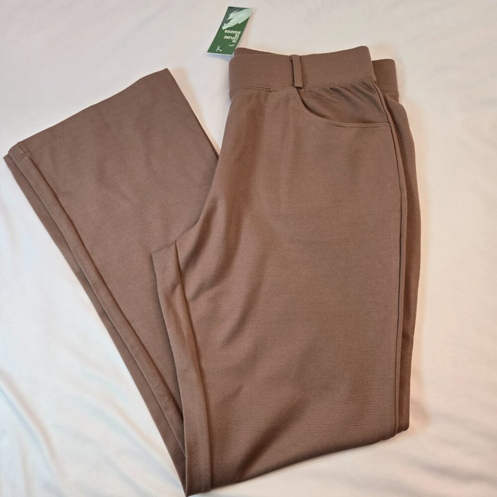 WILLIT Women's Yoga Dress Pants Straight Leg Work Slacks Stretchy Sz: L Taupe - Picture 8 of 12